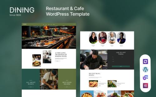 Dining - Restaurant Or Cafe Elementor WordPress Theme theme free